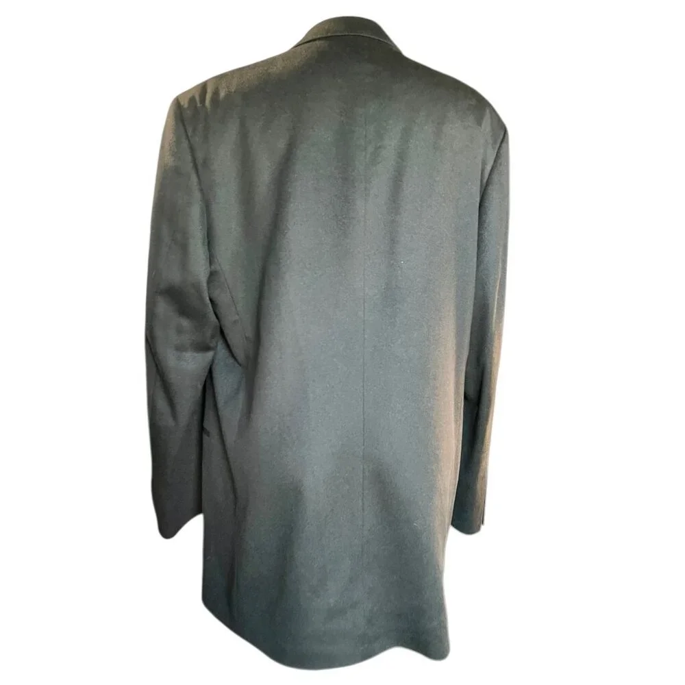 Hathaway Platinum Mens Size 44 Italian 100% Cashmere Black Suit Jacket 3-Button